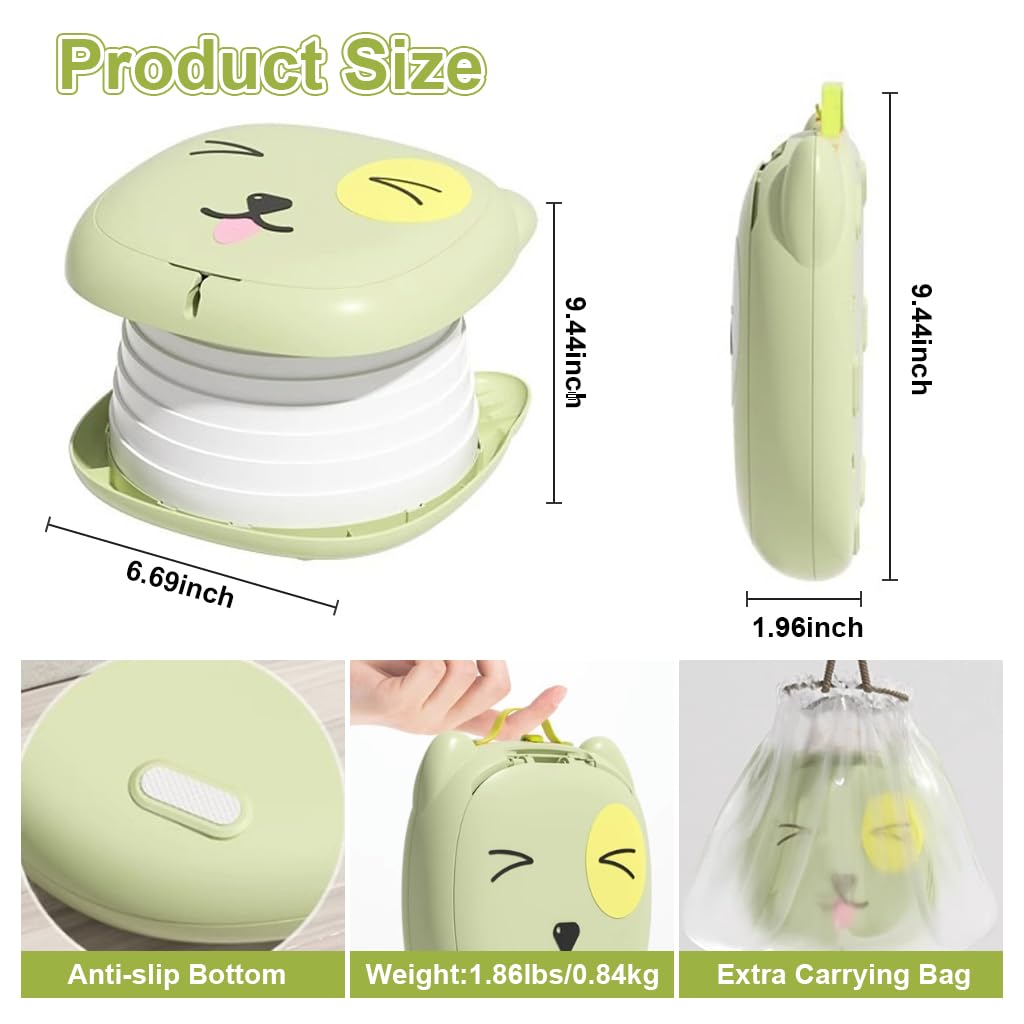 SNOWIE SOFT Potty Training Seat Potty Seat for Kids 1-3 years, Home Training Toilet potty seat for kids 3-5 years with Handle Potty for Toddler 1-6 Years, With Storage Bag & Waste Bag, Green SNOWIE SOFT Potty Training Seat Potty Seat for Kids 1-3 years, Home Training Toilet potty seat for kids 3-5 years with Handle Potty for Toddler 1-6 Years, With Storage Bag & Waste Bag, Green